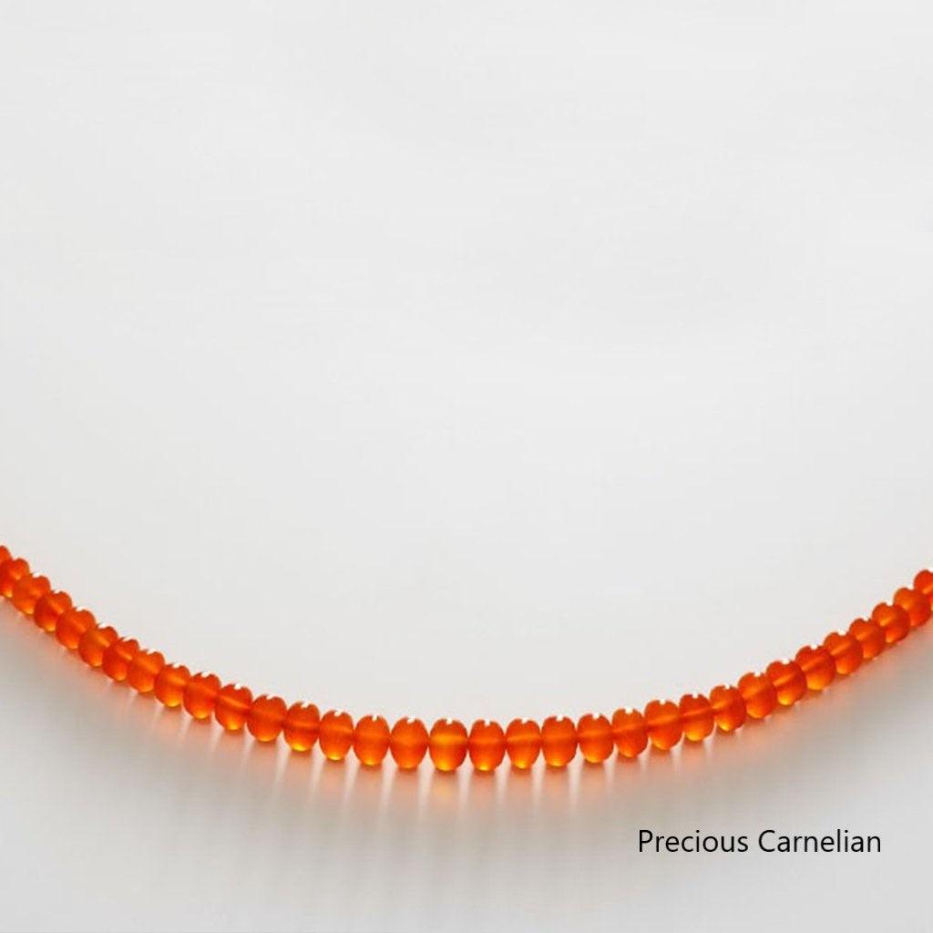 Crystal Healing Precious Carnelian necklace known for increasing optimism, vitality, joy