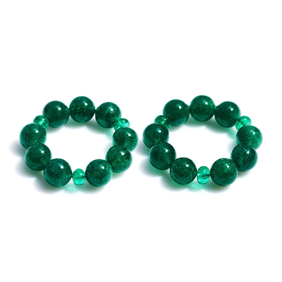 Dark Green Emerine Gem Energy Ring