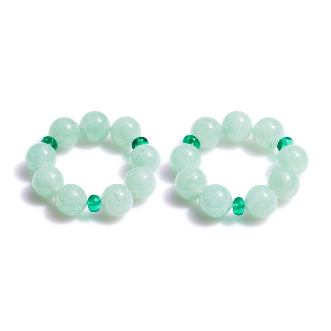 Light Green Emerine Gem Energy Rings - Gemisphere