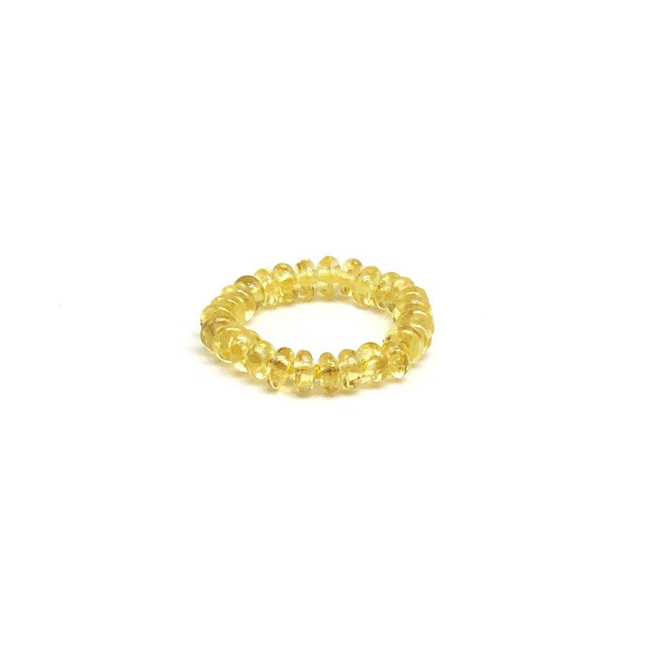 Crystal healing Yellow Sapphire Gem Energy Necklace Ring known for supporting skin and gastrointestinal health