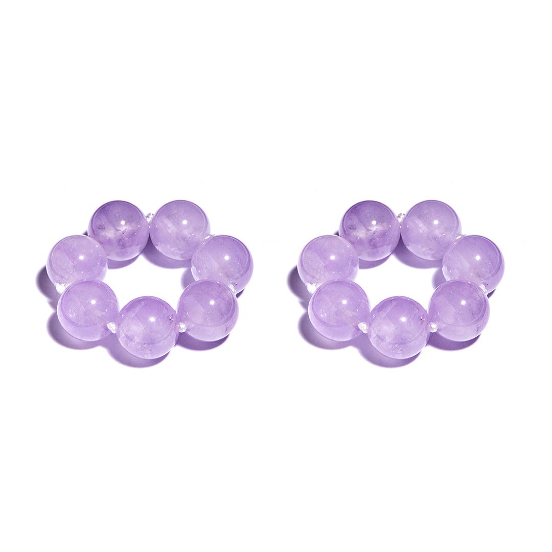 Crystal healing Lavender Gem Energy rings for alignment