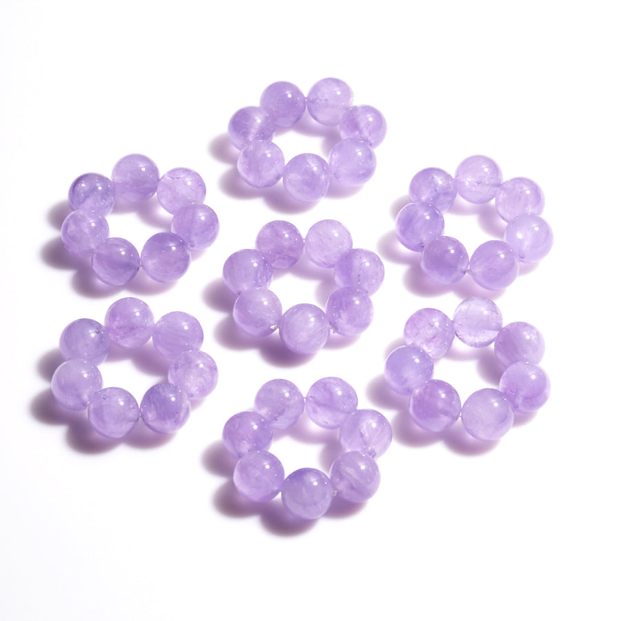 Crystal healing Lavender Chakra Rings set known for helping align body, mind and spirit