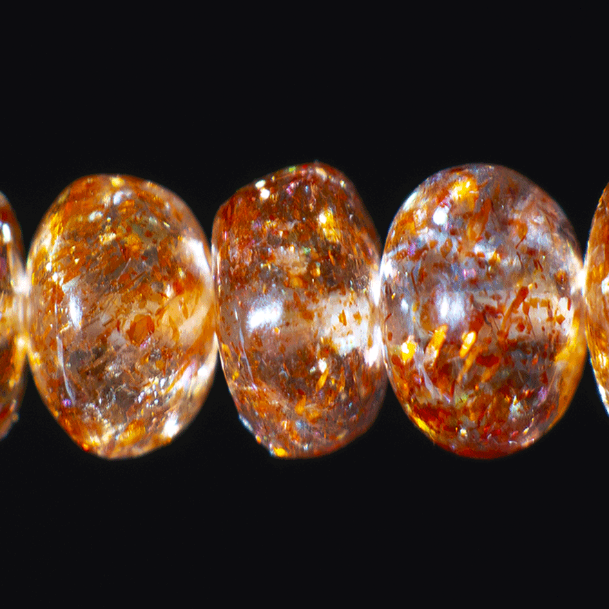 Crystal healing Sunstone gemstone necklace known for radiating light to others