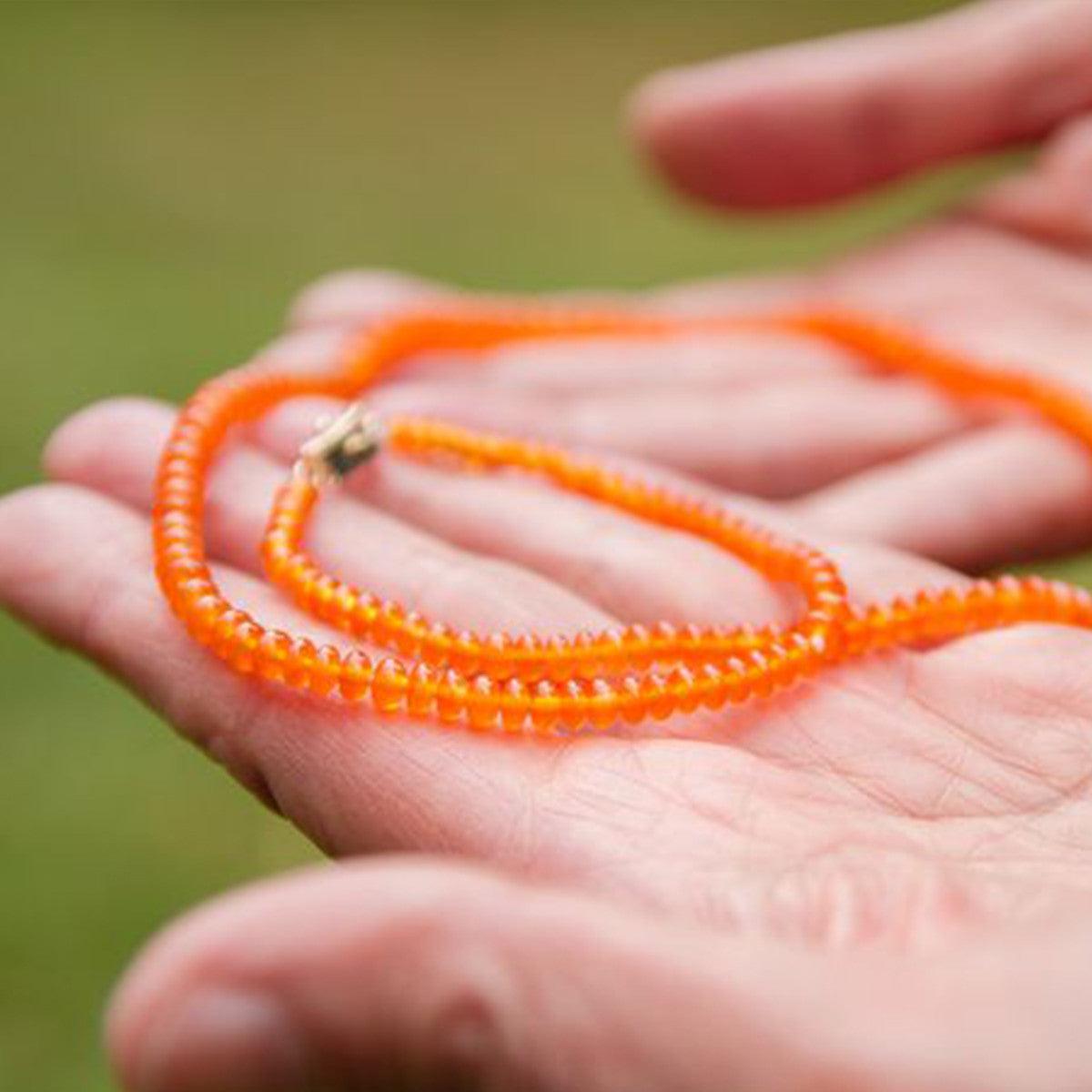 Crystal Healing Precious Carnelian necklace known for increasing optimism, vitality, joy