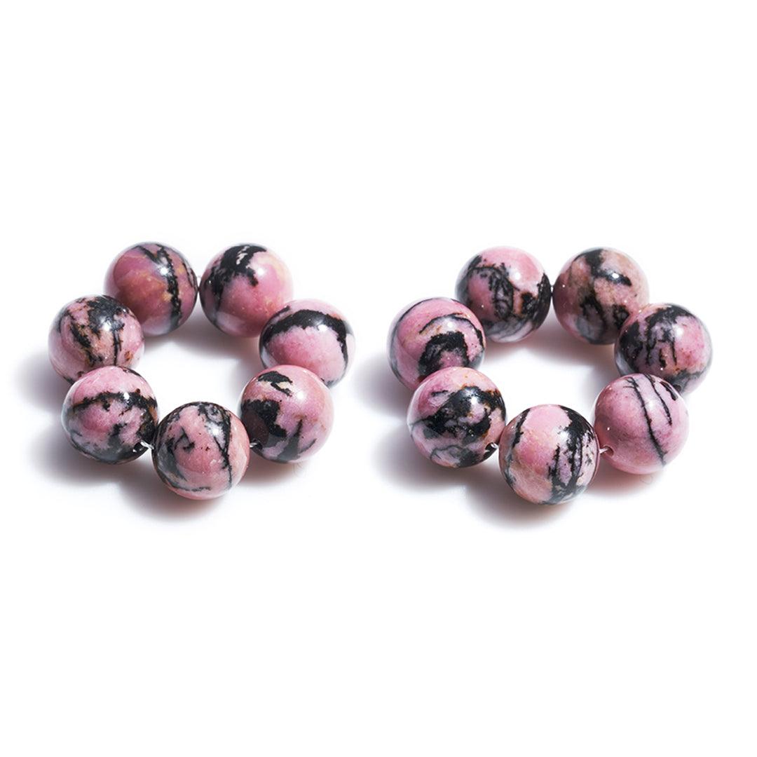 Rhodonite (Pink and Black) Gem Energy Rings - Gemisphere