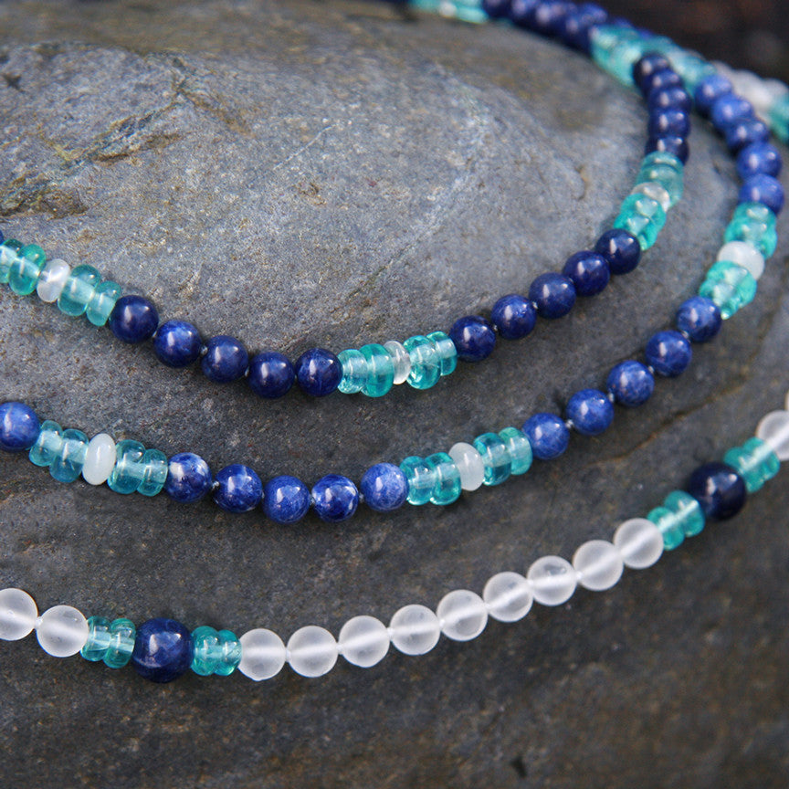 Crystal healing Apatite Strength necklace known for purifying and strengthening bones and joints