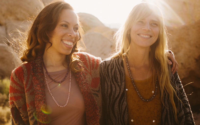 Therapeutic gemstone necklaces on friends Gemisphere