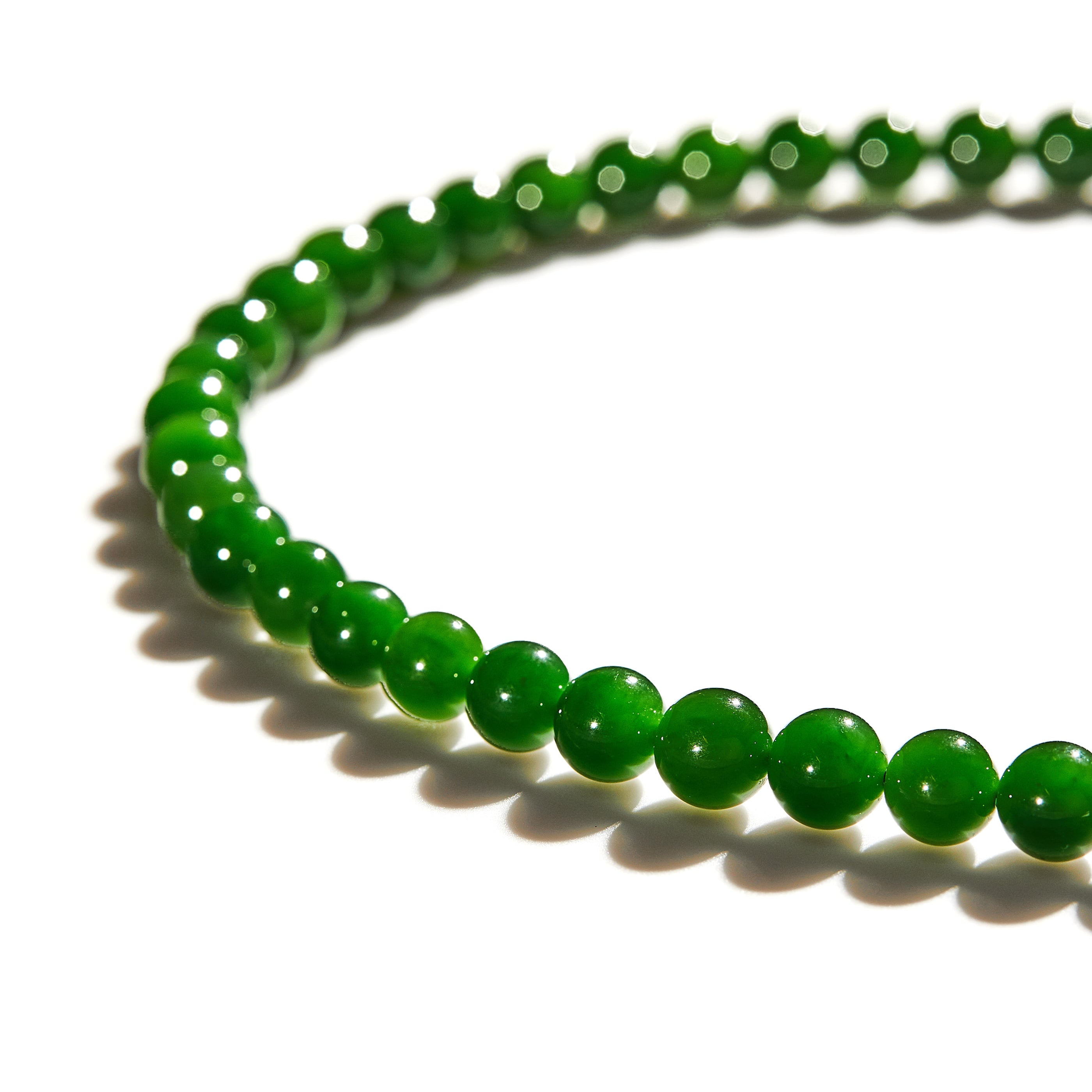 Crystal healing Jade necklace known for increasing physical strength and promoting longevity