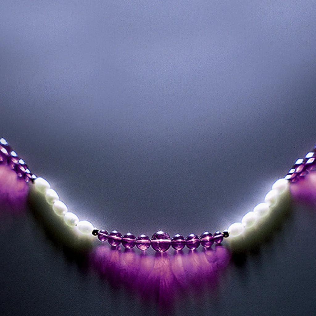 Crystal healing Purple Ray necklace known for helping you overcome old patterns, habits, or attachments