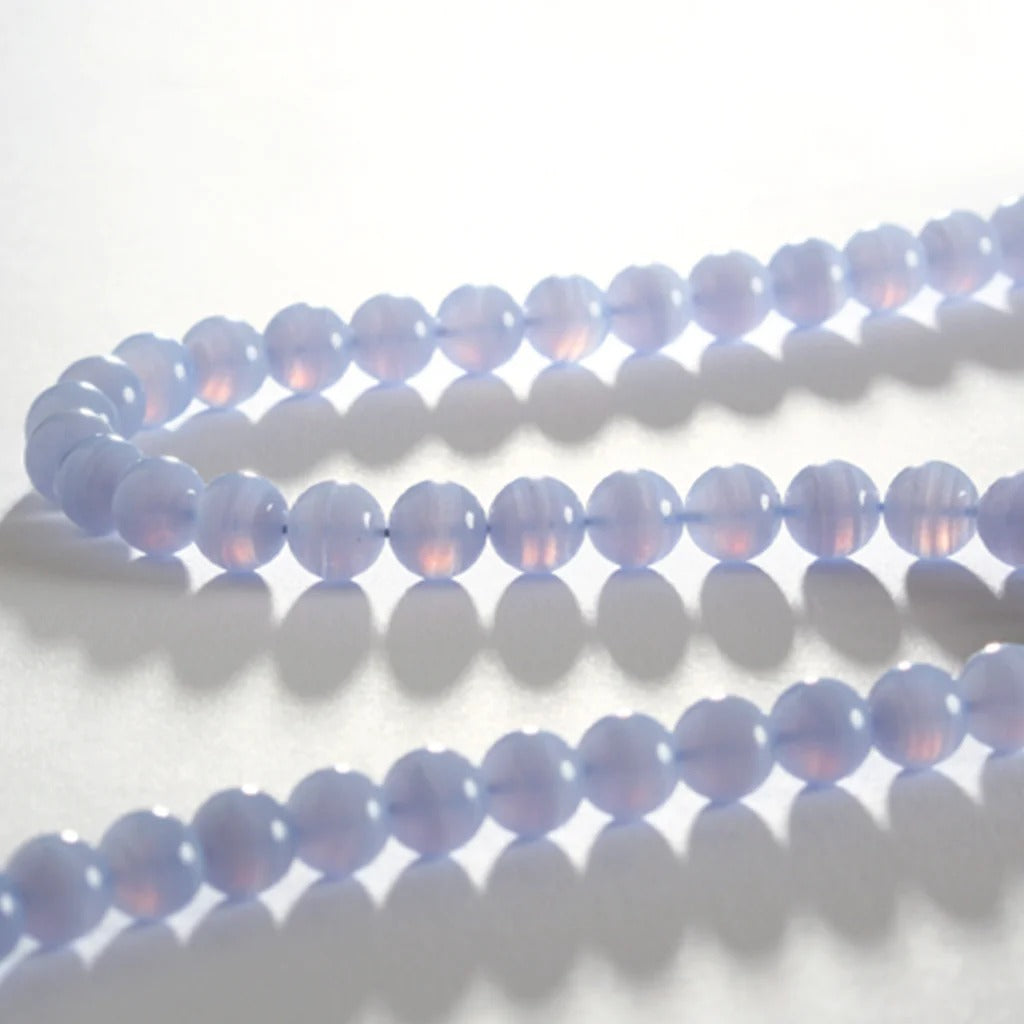 Crystal healing Blue Lace Agate necklace known for increasing confidence and self worth