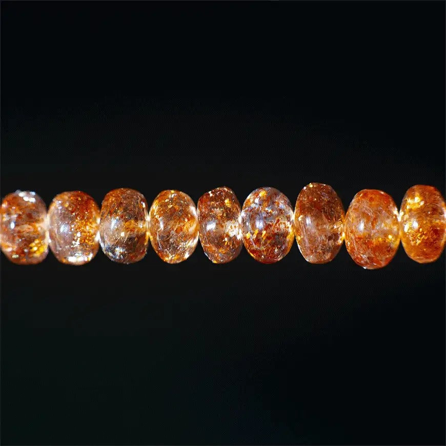 Crystal healing Sunstone gemstone necklace known for radiating light to others