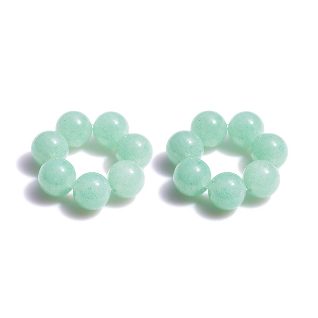 Light Green Aventurine Gem Energy Rings