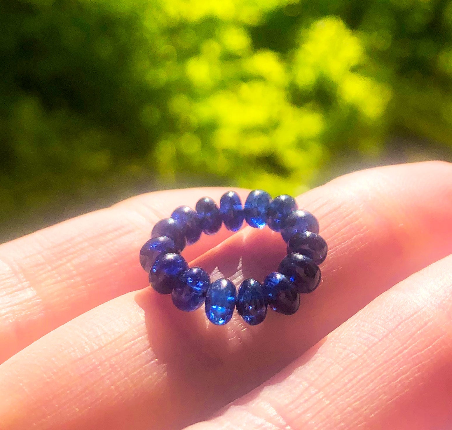 Blue Sapphire Gem Energy Ring