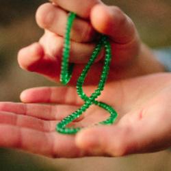 Crystal healing Emerald necklace known for healing the physical body