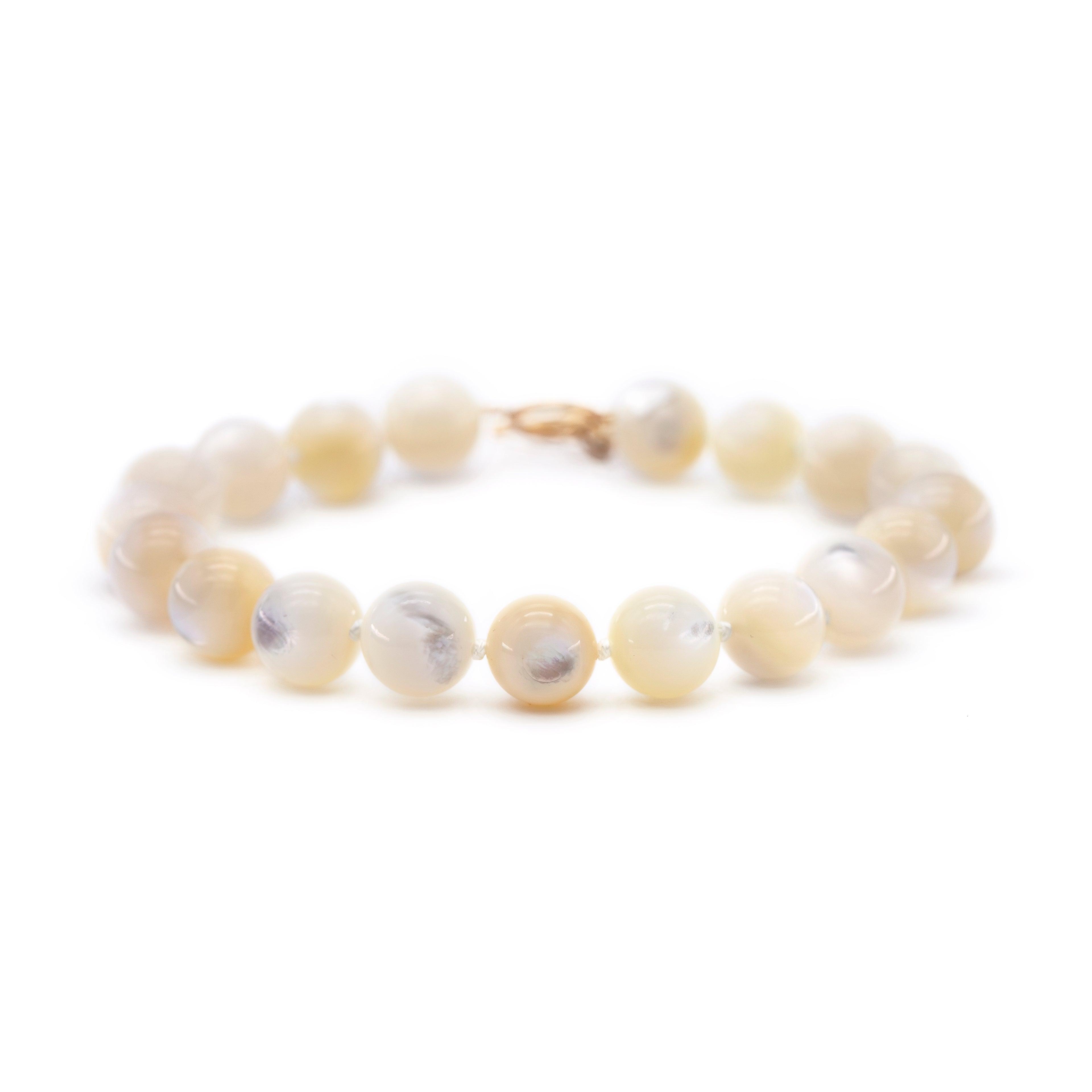Mother of pearl bead bracelet discount