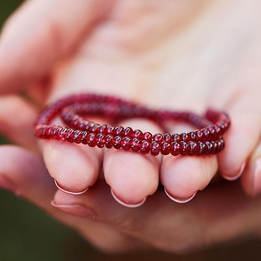 Red spinel clearance beads