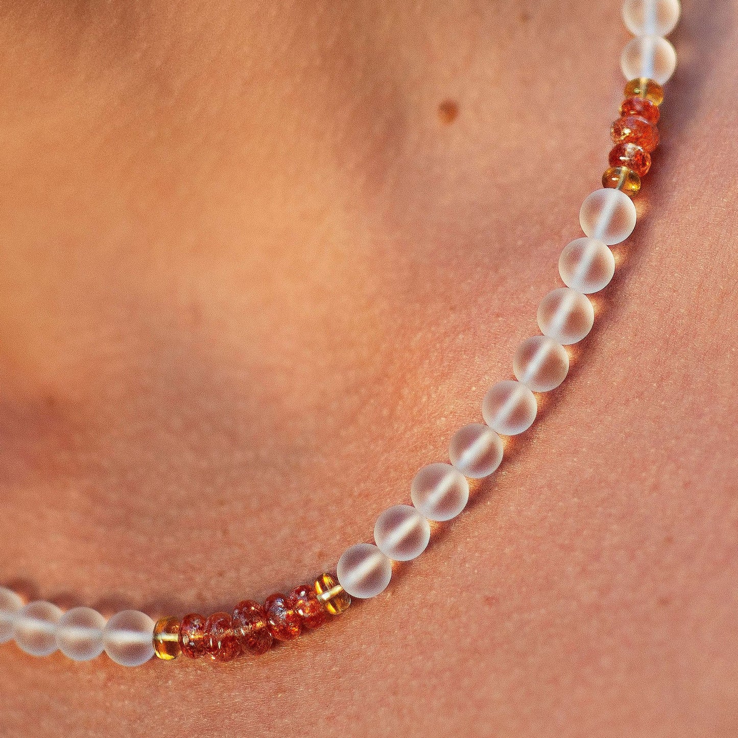 Crystal healing Golden Sun Necklace known for experiencing Sunstone healing benefits