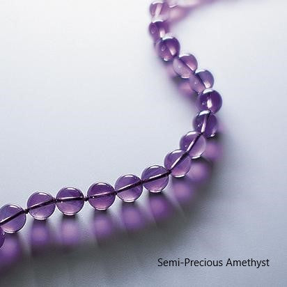 Semi precious Amethyst therapeutic necklace
