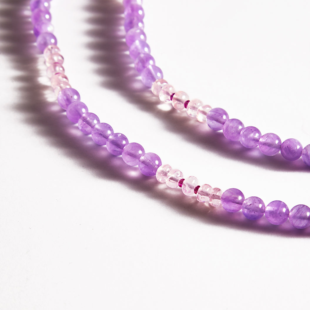 Crystal healing Noble Pink gemstone necklace known for helping you become more emotionally confident